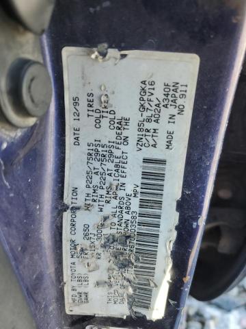 JT3HN86R6T0003583 - 1996 TOYOTA 4RUNNER SR5 BLUE photo 12