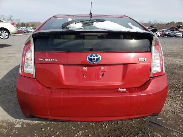 JTDKN3DU7C1553543 - 2012 TOYOTA PRIUS RED photo 6