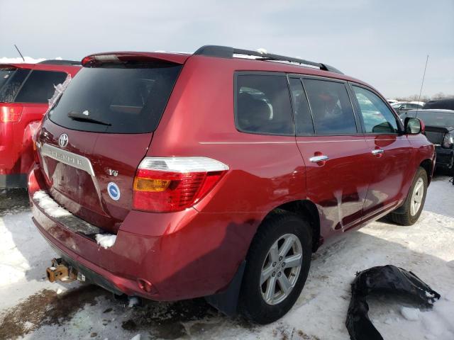 JTEDS41A392087240 - 2009 TOYOTA HIGHLANDER RED photo 3