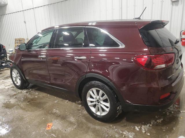 5XYPGDA31LG676210 - 2020 KIA SORENTO L BURGUNDY photo 2