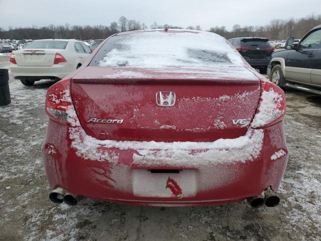 1HGCS2B86BA008530 - 2011 HONDA ACCORD EXL RED photo 6