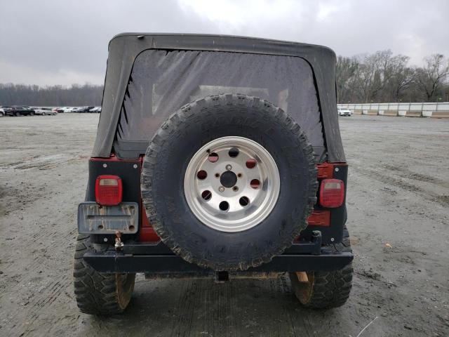 1J4FY29P0XP455389 - 1999 JEEP WRANGLER SE RED photo 6