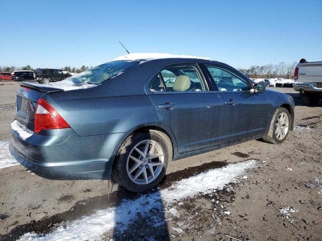 3FAHP0JA6BR195049 - 2011 FORD FUSION SEL BLUE photo 3