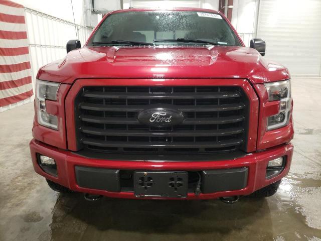 1FTEW1EF6GFB32873 - 2016 FORD F150 SUPERCREW RED photo 5