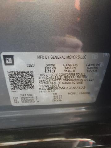 5GAERBKW6LJ227573 - 2020 BUICK ENCLAVE ESSENCE 灰色 照片 13