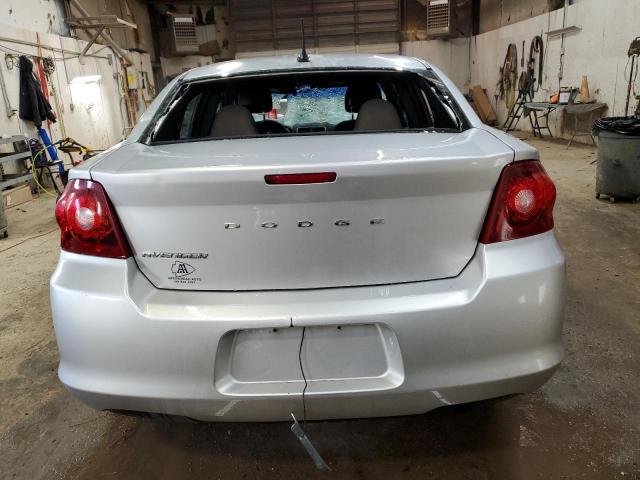 1C3CDZAB0CN220708 - 2012 DODGE AVENGER SE SILVER photo 6