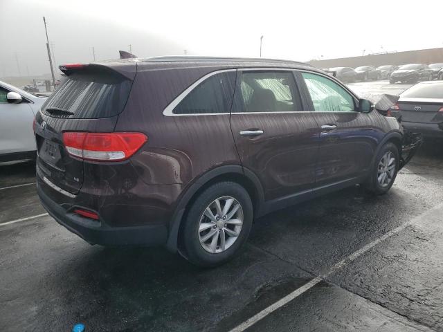 5XYPG4A5XGG011135 - 2016 KIA SORENTO LX BURGUNDY photo 3