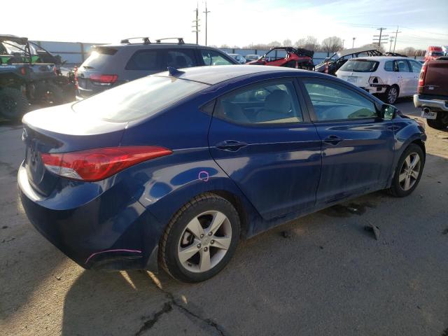 KMHDH4AE0DU526232 - 2013 HYUNDAI ELANTRA GLS BLUE photo 3