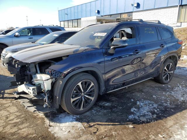 5TDLZRBH0MS067467 - 2021 TOYOTA HIGHLANDER XSE BLUE photo 1