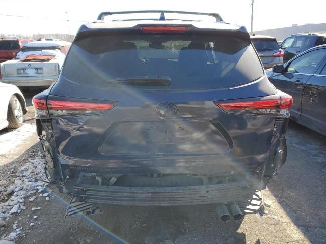 5TDLZRBH0MS067467 - 2021 TOYOTA HIGHLANDER XSE BLUE photo 6