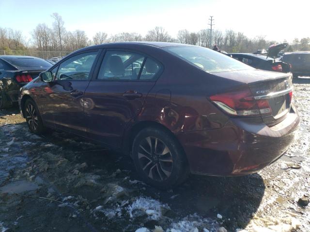 19XFB2F84EE258145 - 2014 HONDA CIVIC EX BURGUNDY photo 2