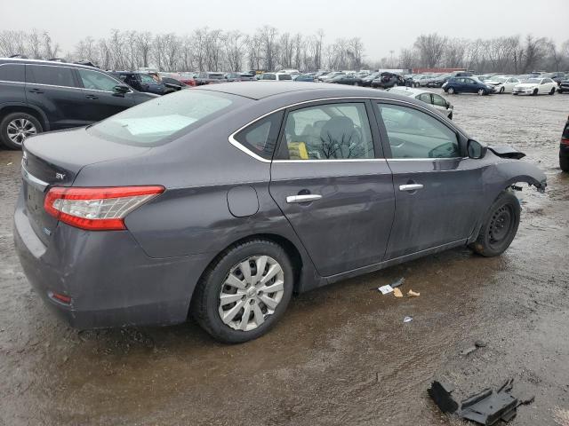 3N1AB7AP9EL696776 - 2014 NISSAN SENTRA S GRAY photo 3