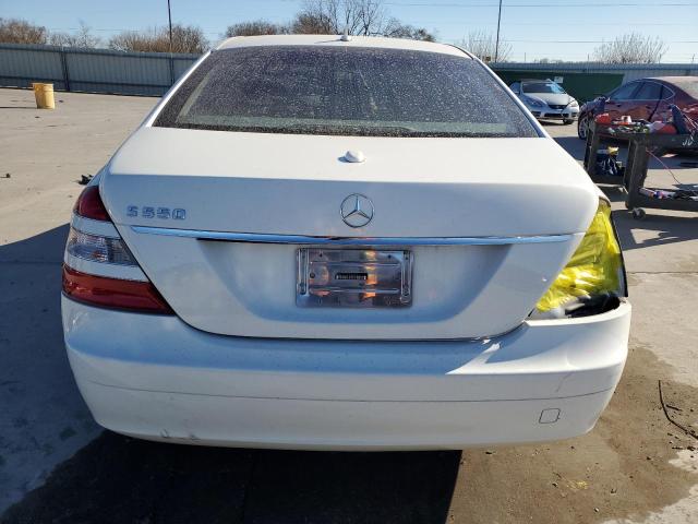 WDDNG71X17A055640 - 2007 MERCEDES-BENZ S 550 WHITE photo 6