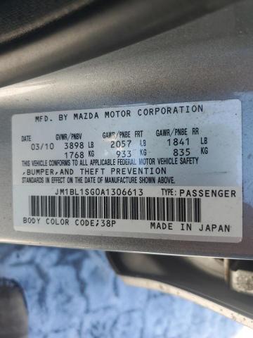 JM1BL1SG0A1306613 - 2010 MAZDA 3 I SILVER photo 12