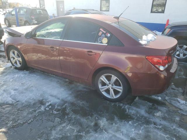 1G1PE5SBXD7107266 - 2013 CHEVROLET CRUZE LT MAROON photo 2