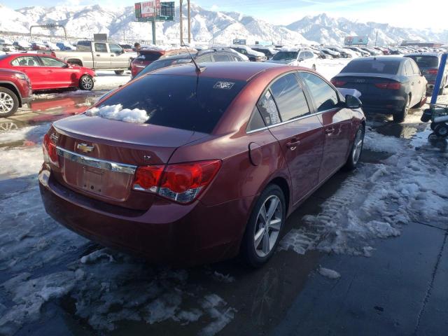 1G1PE5SBXD7107266 - 2013 CHEVROLET CRUZE LT MAROON photo 3