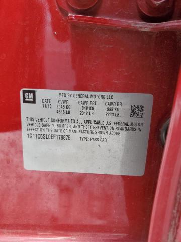 1G11C5SL0EF178875 - 2014 CHEVROLET MALIBU 1LT RED photo 12