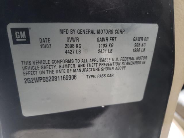 2G2WP552081169906 - 2008 PONTIAC GRAND PRIX 黑色 照片 12