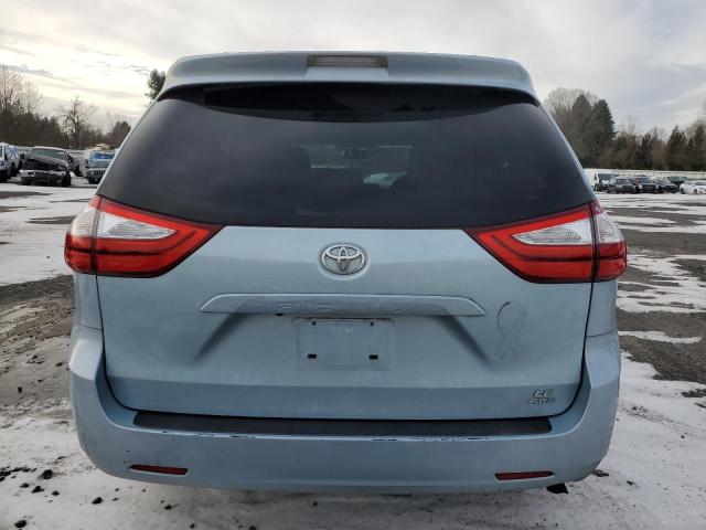 5TDJK3DC5FS104414 - 2015 TOYOTA SIENNA LE BLUE photo 6