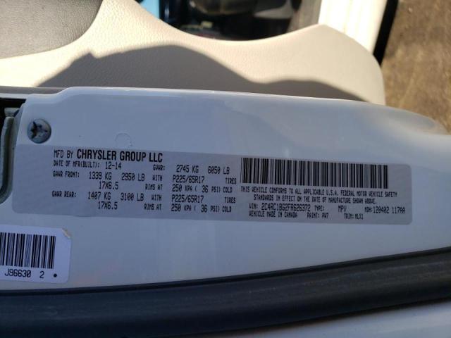 2C4RC1BG2FR626372 - 2015 CHRYSLER TOWN & COU TOURING თეთრი ფოტო 13