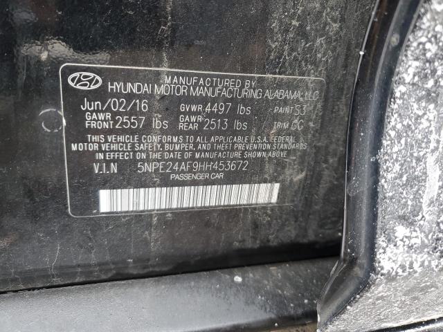 5NPE24AF9HH453672 - 2017 HYUNDAI SONATA SE CHARCOAL photo 12