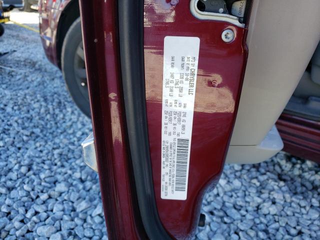 2A8HR54169R539937 - 2009 CHRYSLER TOWN & COU TOURING BURGUNDY photo 13