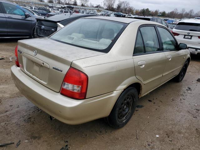 JM1BJ225X21602797 - 2002 MAZDA PROTEGE DX BEIGE photo 3