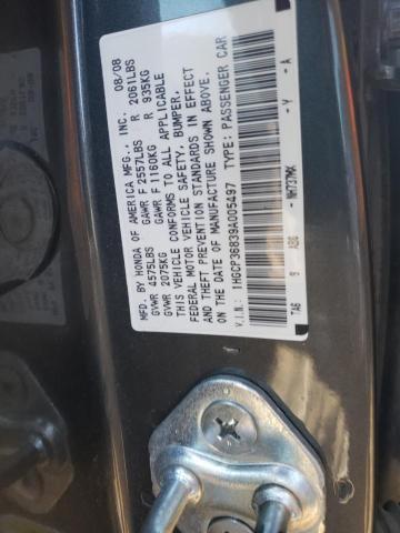 1HGCP36839A005497 - 2009 HONDA ACCORD EXL SILVER photo 12