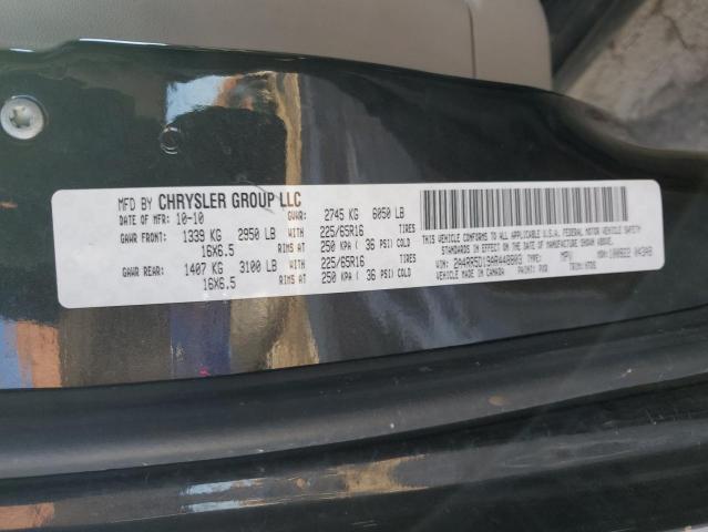 2A4RR5D19AR448803 - 2010 CHRYSLER TOWN & COU TOURING შავი ფოტო 13