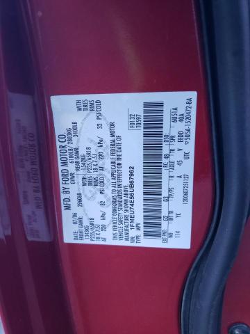 1FMEU74E56UB67962 - 2006 FORD EXPLORER EDDIE BAUER RED photo 12