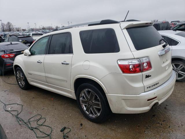 1GKKVTED2BJ247626 - 2011 GMC ACADIA DENALI WHITE photo 2