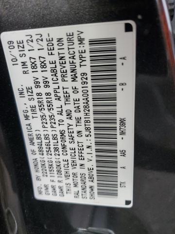 5J8TB1H28AA001929 - 2010 ACURA RDX CHARCOAL photo 12