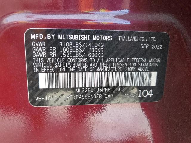 ML32FUFJ5PHF01563 - 2023 MITSUBISHI MIRAGE G4 ES Bordo foto 12