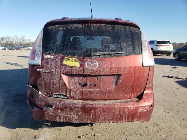 JM1CR293180314845 - 2008 MAZDA 5 RED photo 6