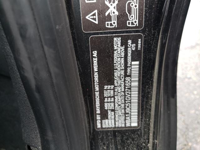 WBA1J9C51GV371658 - 2016 BMW M235XI BLACK photo 12