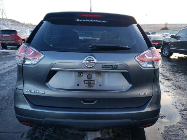 KNMAT2MVXGP681332 - 2016 NISSAN ROGUE S GRAY photo 6