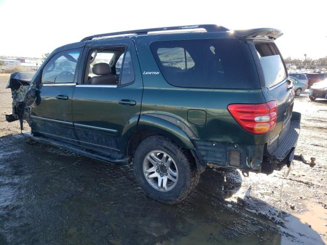 5TDBT48AX3S162157 - 2003 TOYOTA SEQUOIA LIMITED GREEN photo 2