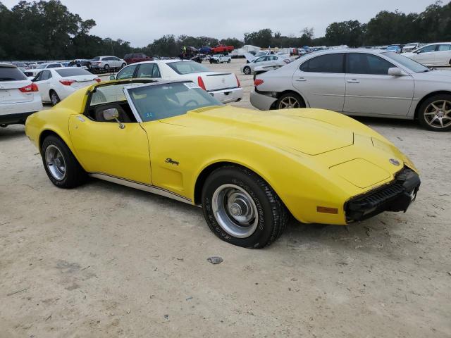 1Z37L6S401957 - 1976 CHEVROLET CORVETTE YELLOW photo 4