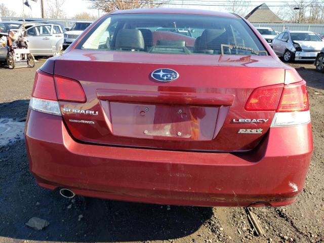 4S3BMBG62A3237513 - 2010 SUBARU LEGACY 2.5 RED photo 6