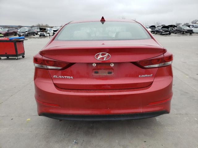 5NPD84LF0JH223614 - 2018 HYUNDAI ELANTRA SEL RED photo 6