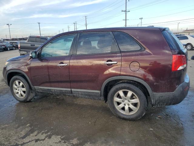 5XYKT3A11BG036480 - 2011 KIA SORENTO BASE BURGUNDY photo 2