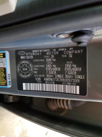 KM8NU73C99U097399 - 2009 HYUNDAI VERACRUZ GLS GRAY photo 14