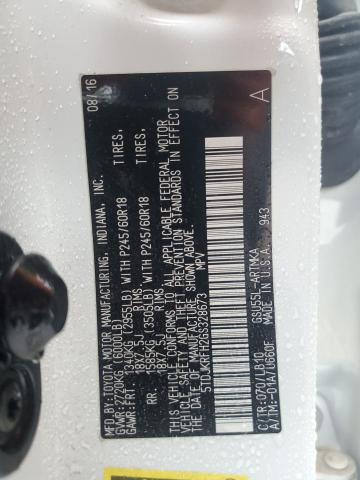 5TDJKRFH2GS328673 - 2016 TOYOTA HIGHLANDER XLE Ağ foto 14