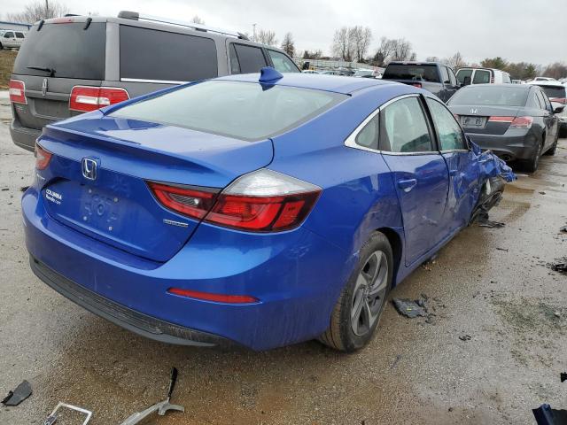 19XZE4F12KE010863 - 2019 HONDA INSIGHT LX BLUE photo 3