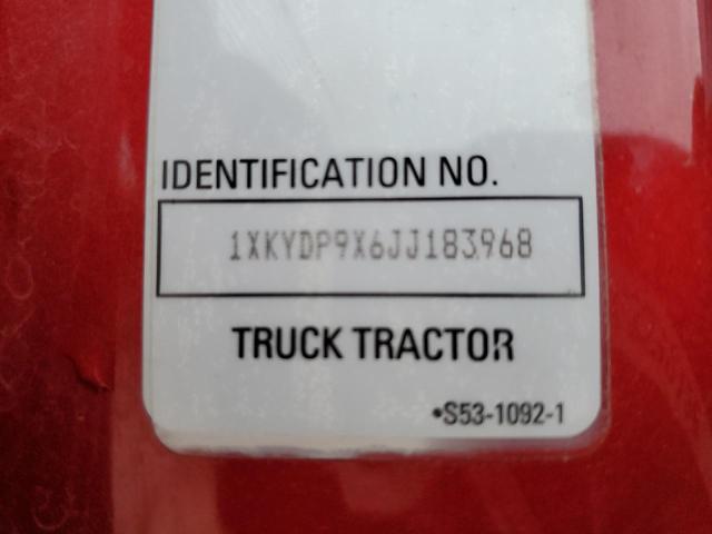 1XKYDP9X6JJ183968 - 2018 KENWORTH CONSTRUCTI T680 RED photo 10