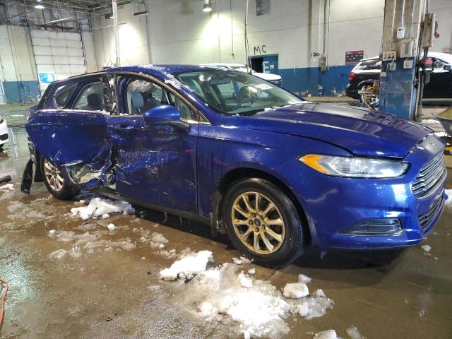 1FA6P0G78G5132595 - 2016 FORD FUSION S BLUE photo 4