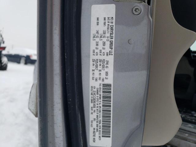 2C4RC1CG8DR810596 - 2013 CHRYSLER TOWN & COU TOURING L SILVER photo 13