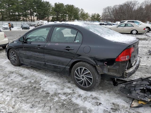 2HGFA16578H500729 - 2008 HONDA CIVIC LX BLACK photo 2