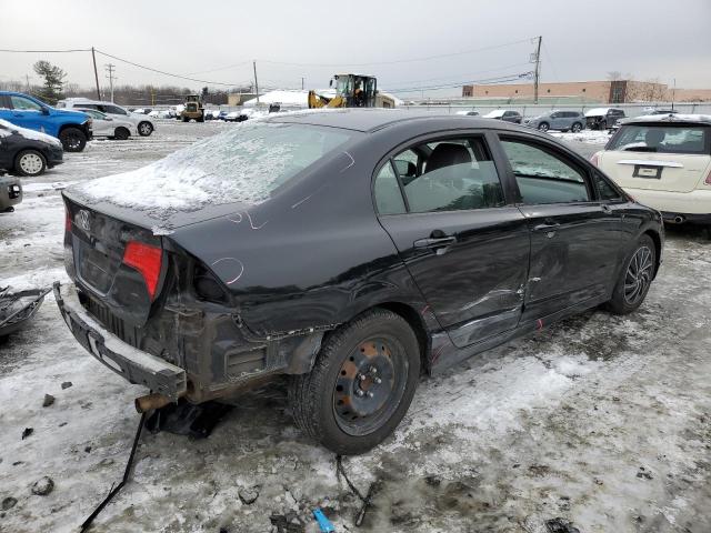 2HGFA16578H500729 - 2008 HONDA CIVIC LX BLACK photo 3