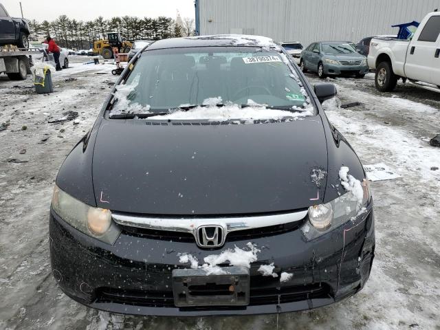 2HGFA16578H500729 - 2008 HONDA CIVIC LX BLACK photo 5